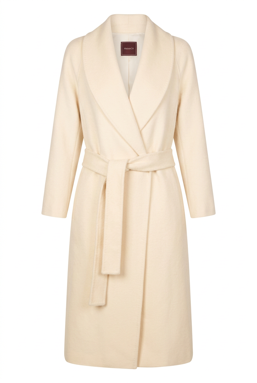 Ivory Layal Mink Collar Coat