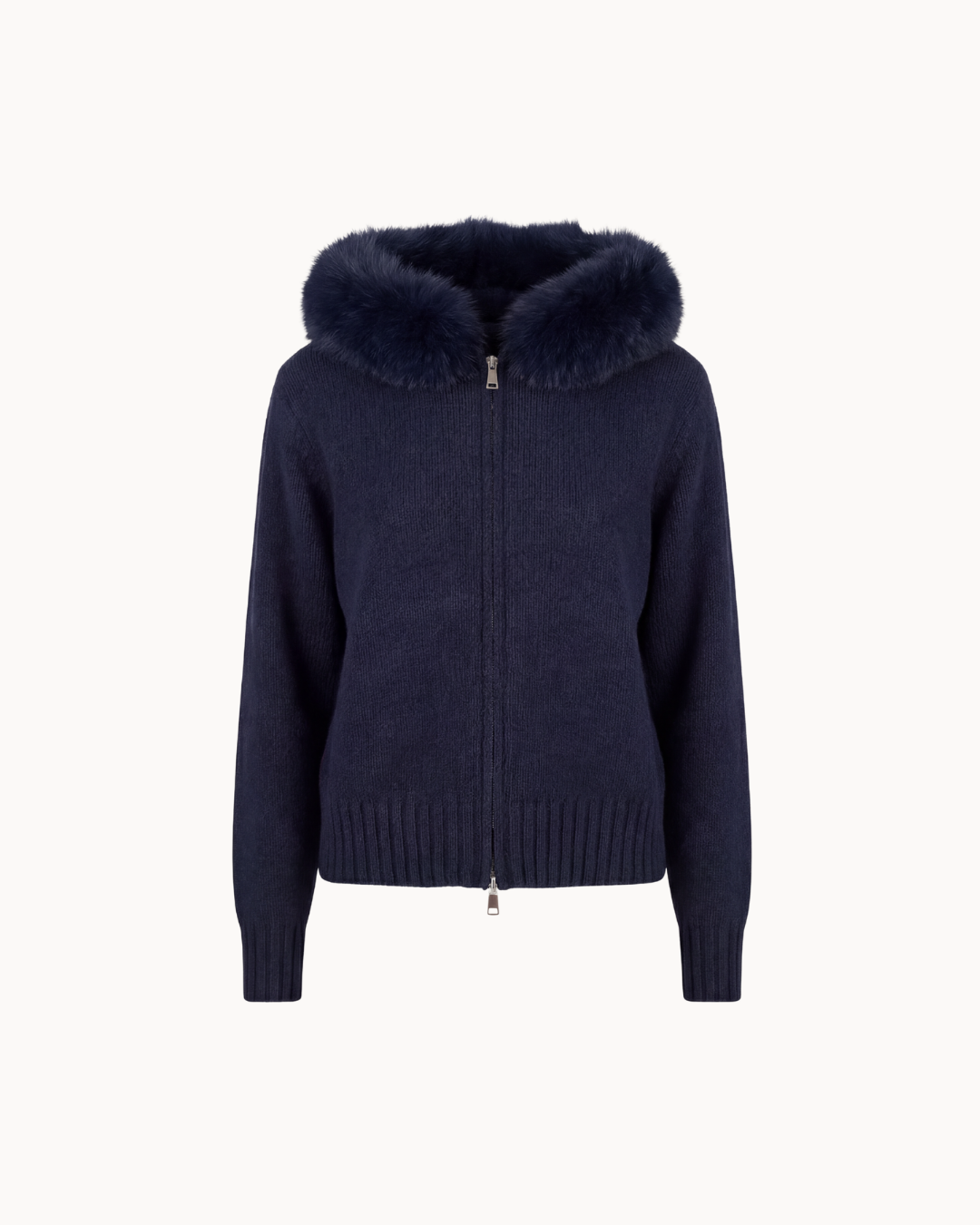 Fur Jacket - Navy Blue