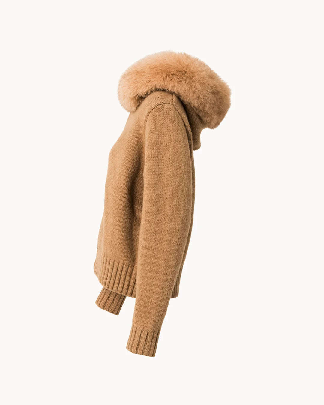 Faux Fur Jacket - Brown