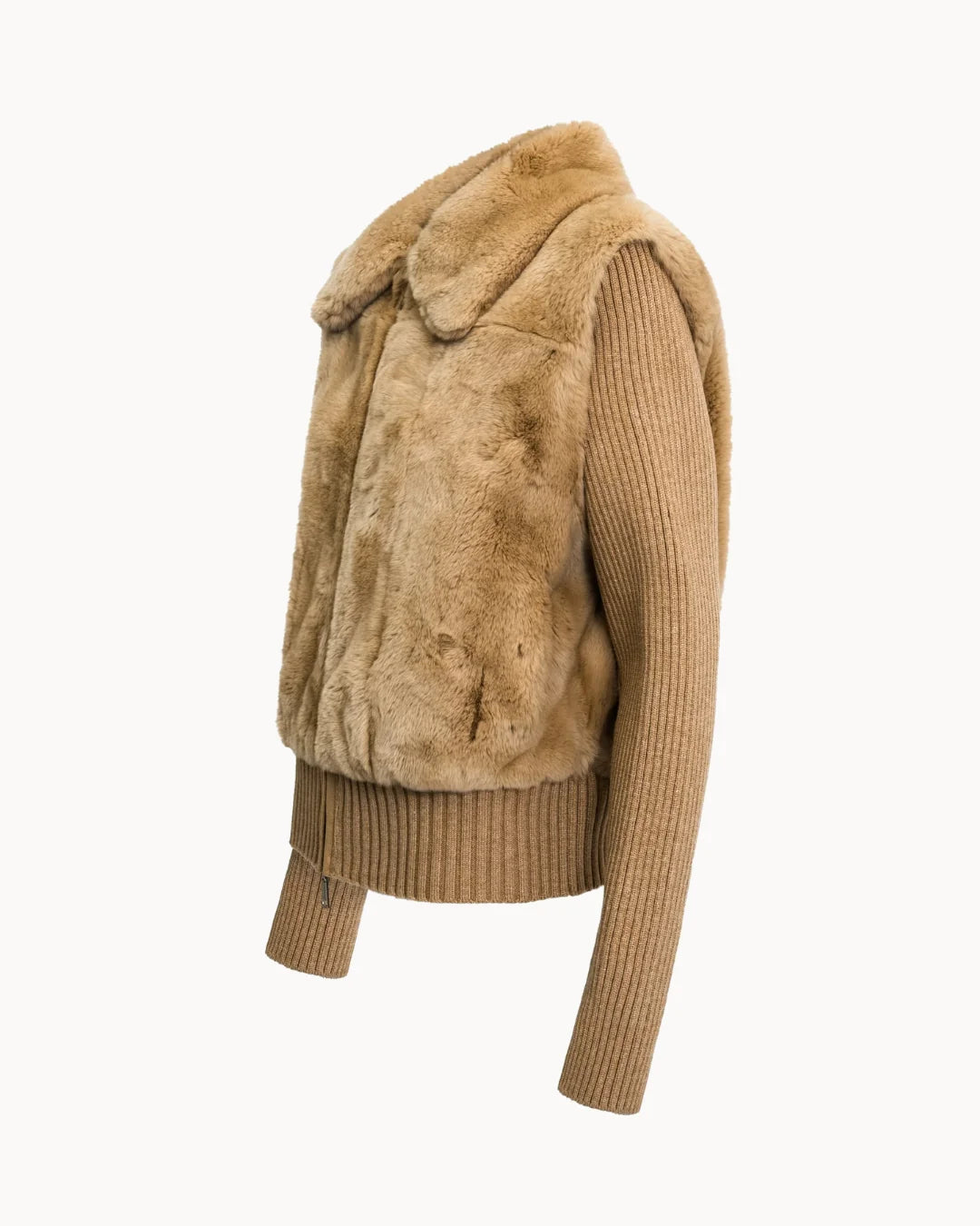 Camel Rex Fur Jacket