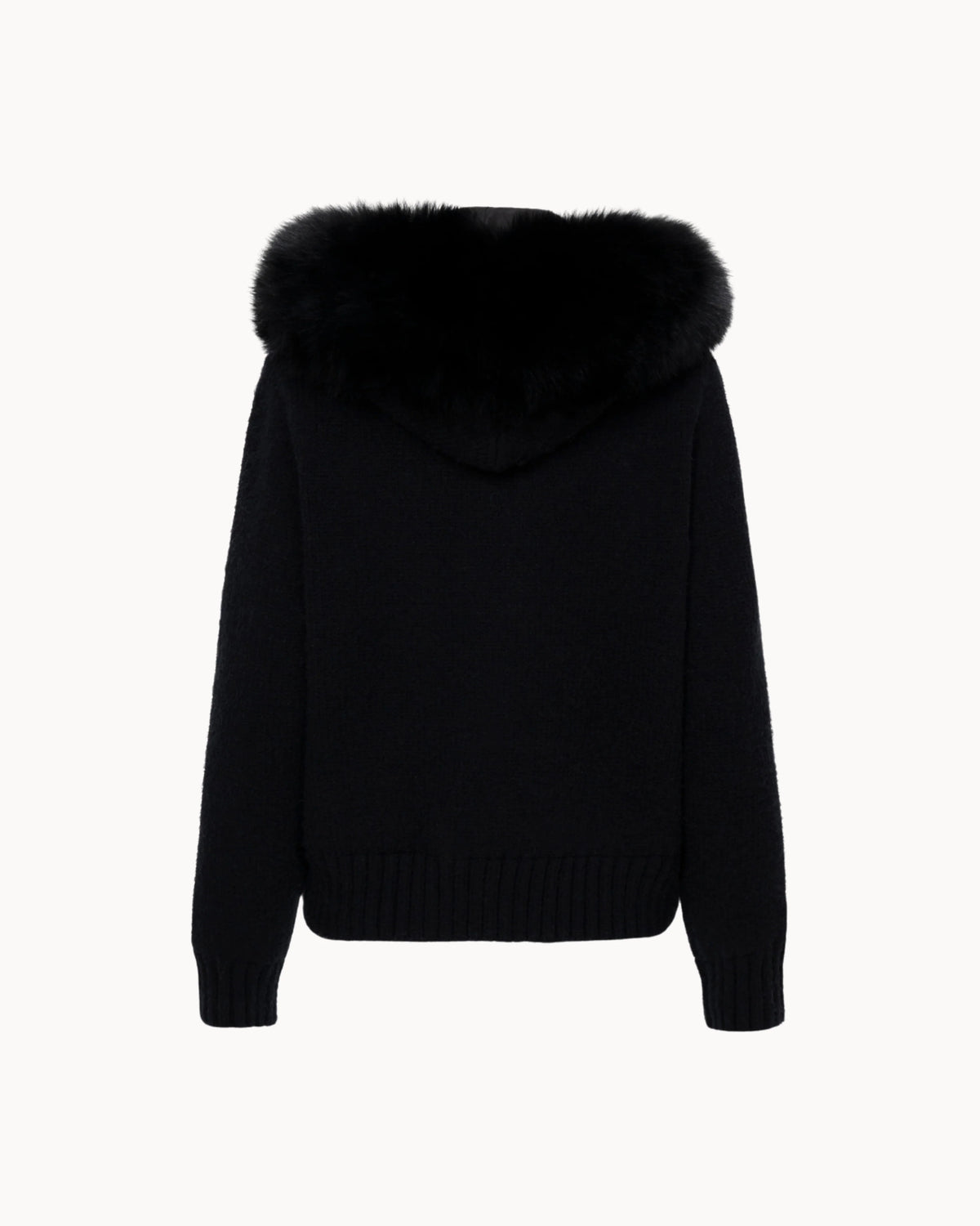 Fur Jacket Satin - Black