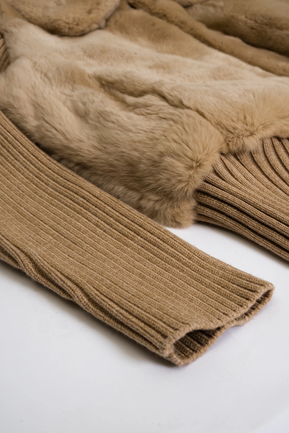 Camel Rex Fur Jacket