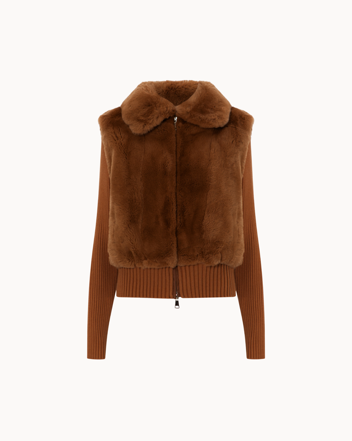 Brown Rex Fur Jacket