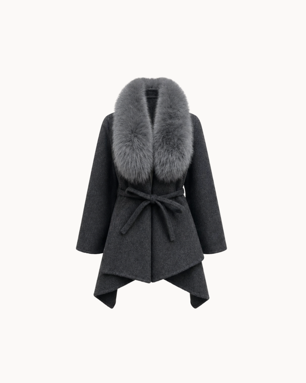 Helle Cashmere Coat — Grey