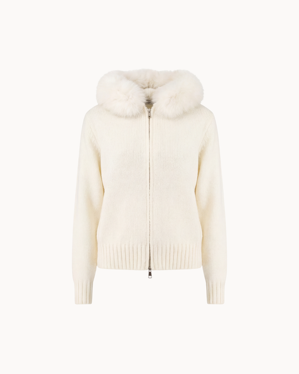 Faux Fur Jacket - White