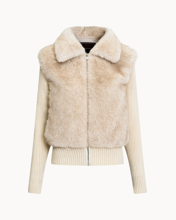Luna Faux Fur Jacket - Vanilla