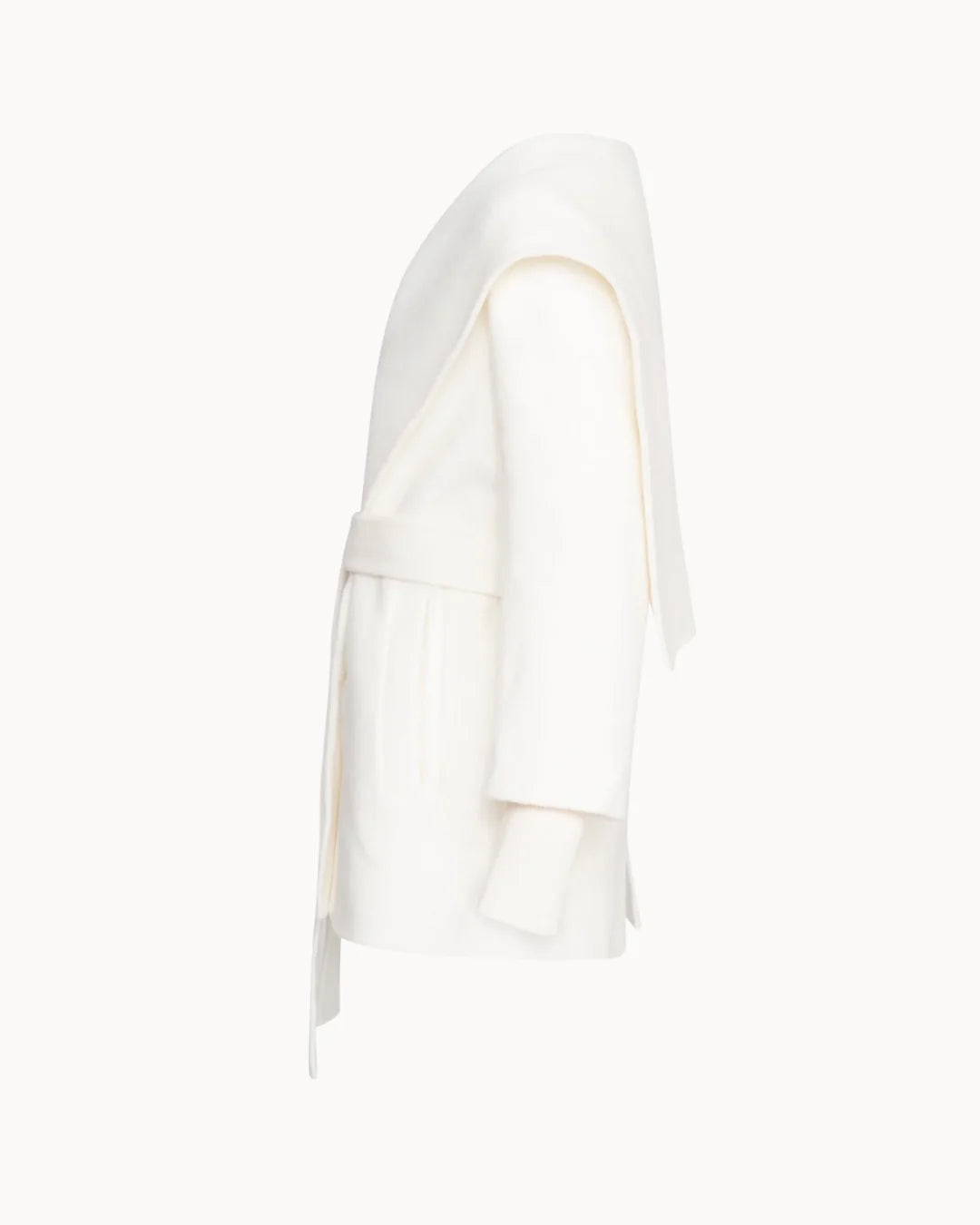 Shawl Collar Coat - White