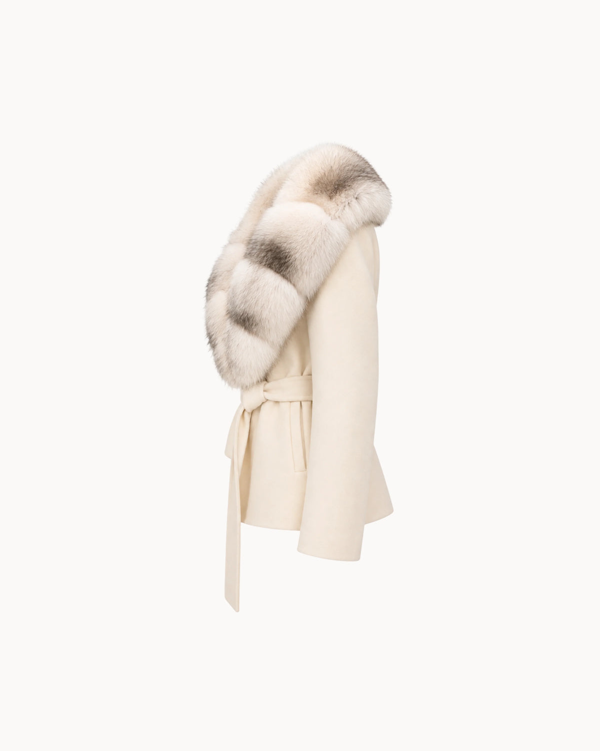 Bria Fur Coat - Ivory