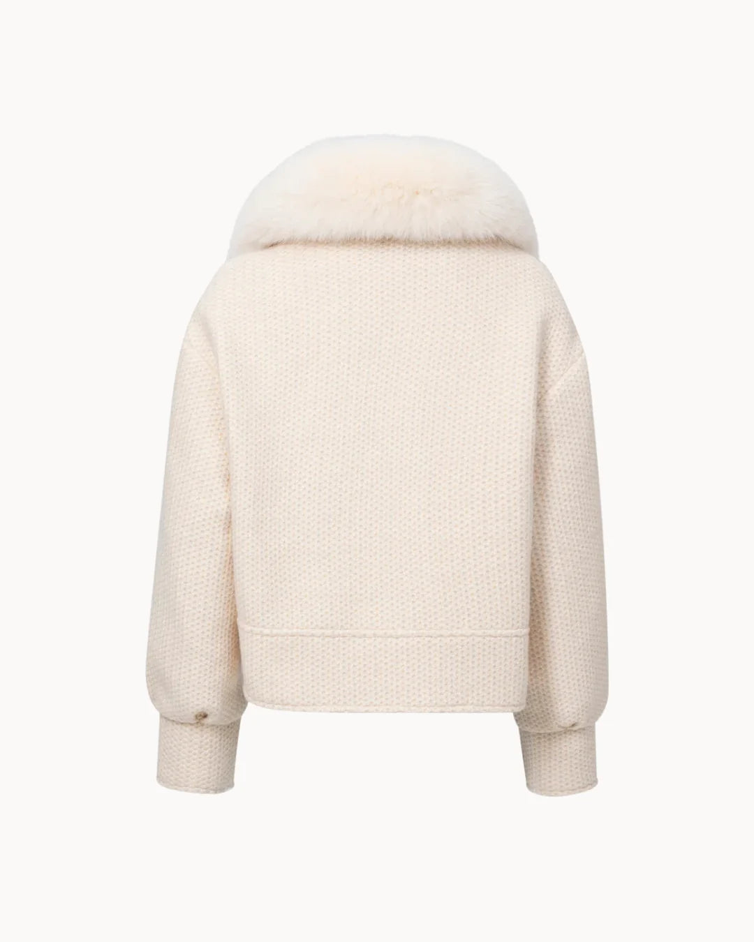 Button Up Wool Jacket - Off White