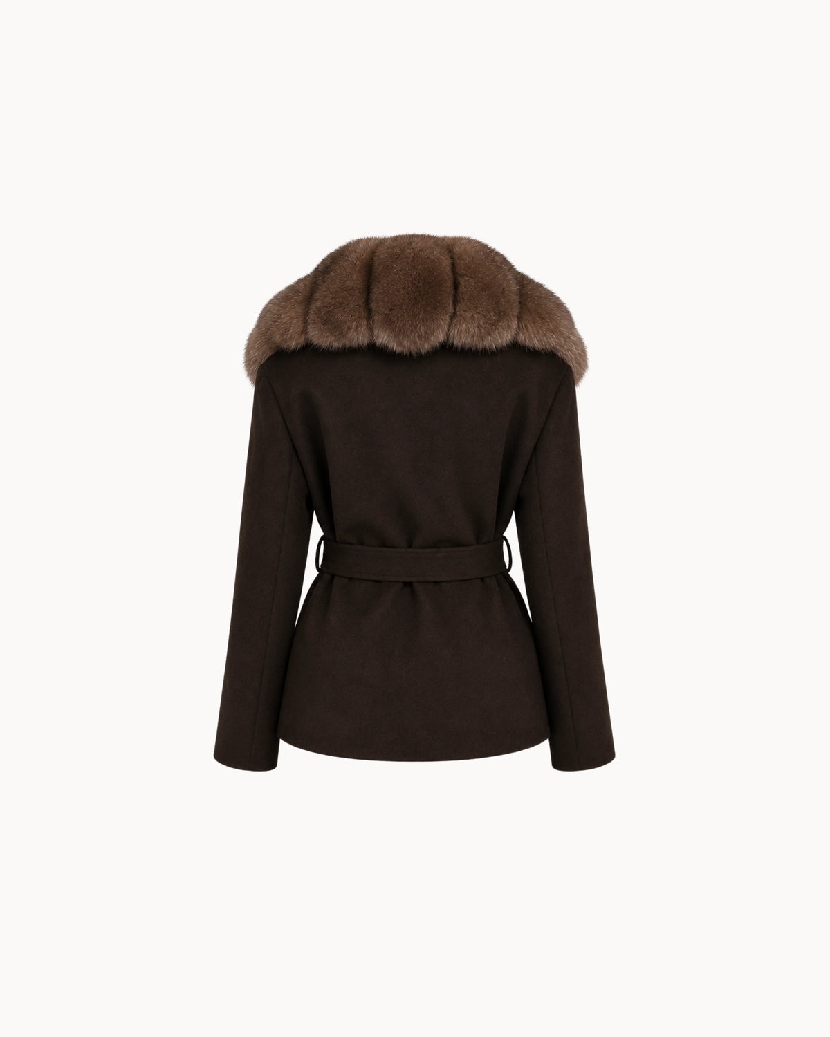 Bria Fur Coat - Espresso Monochrome