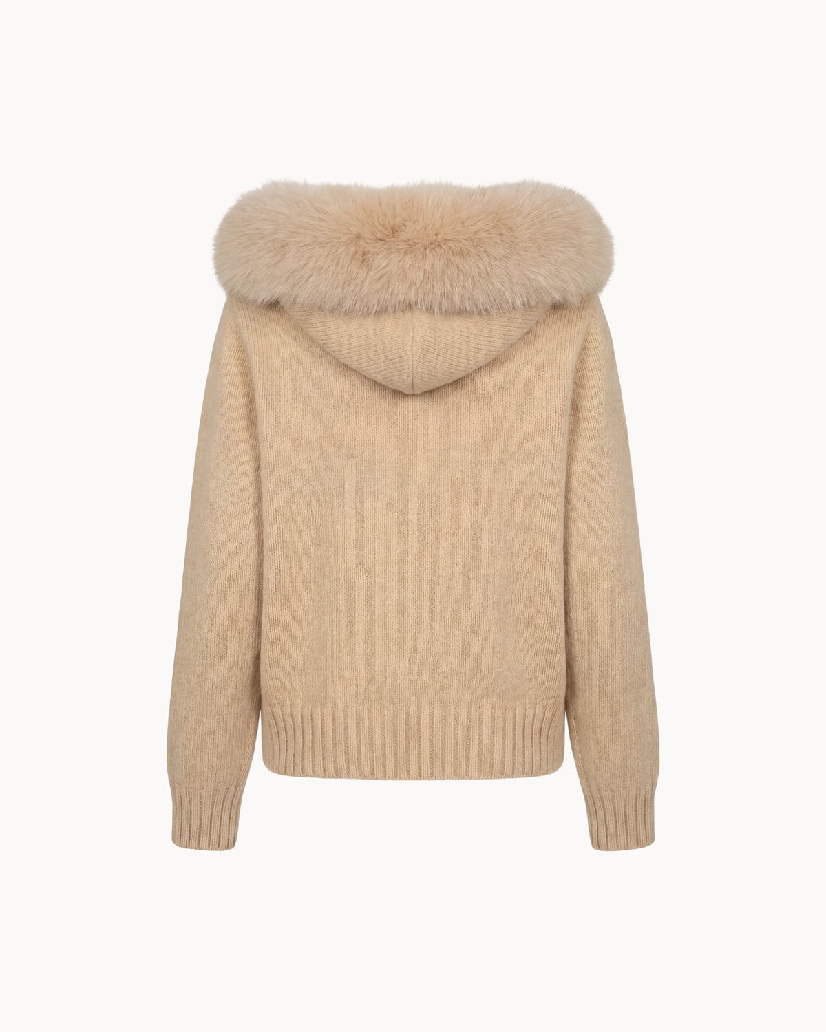 Fur Jacket Satin - Beige