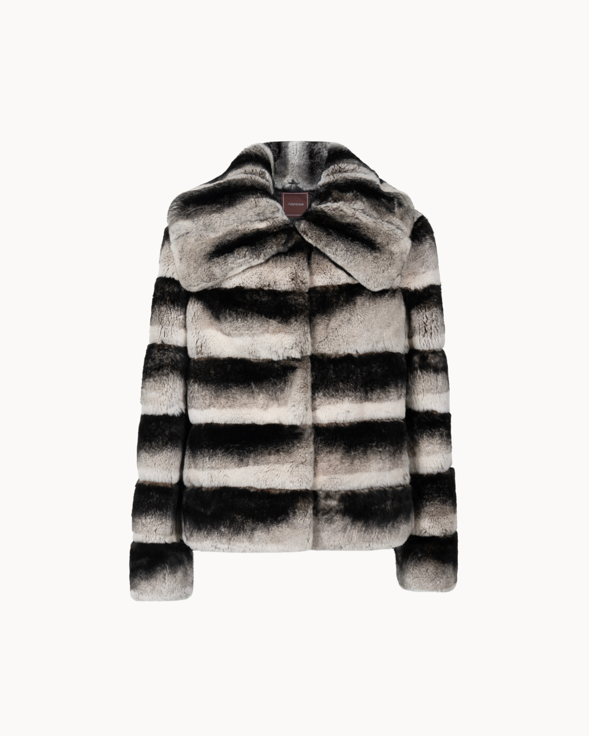 Elizabeth Rex Rabbit Fur Coat - Frosted Silver