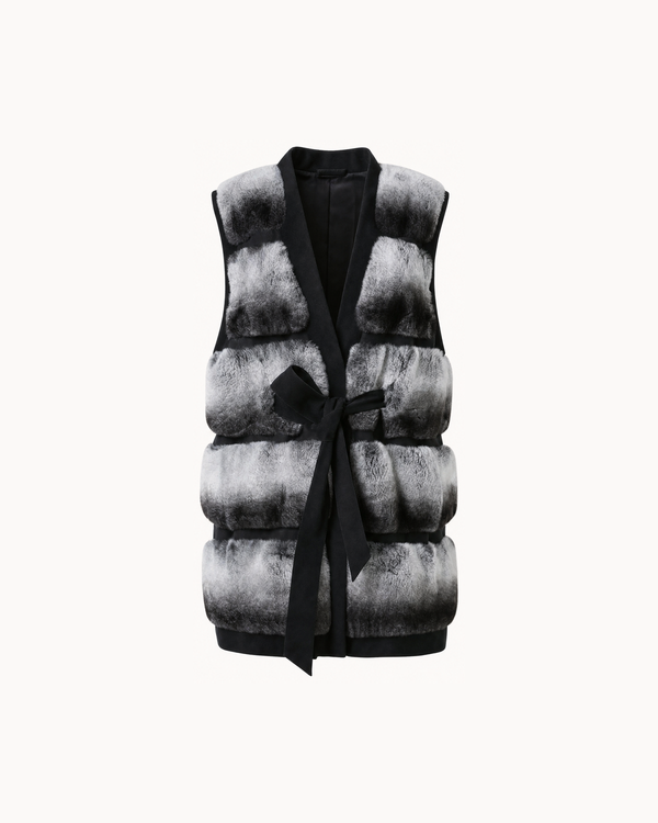 Paulina Long Rex Rabbit Fur Vest
