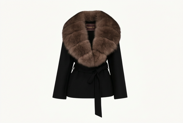 Bria Fur Coat - Black