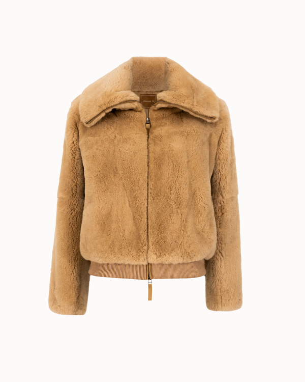 The Livia Rex Fur Jacket - Camel