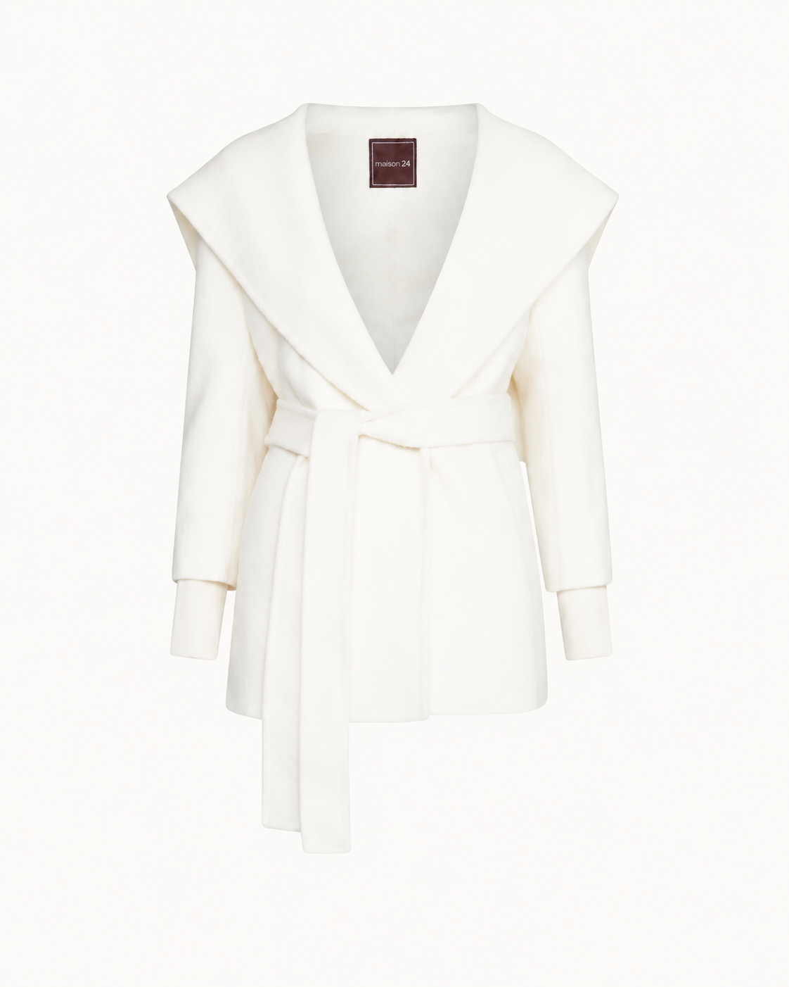 Shawl Collar Coat - White