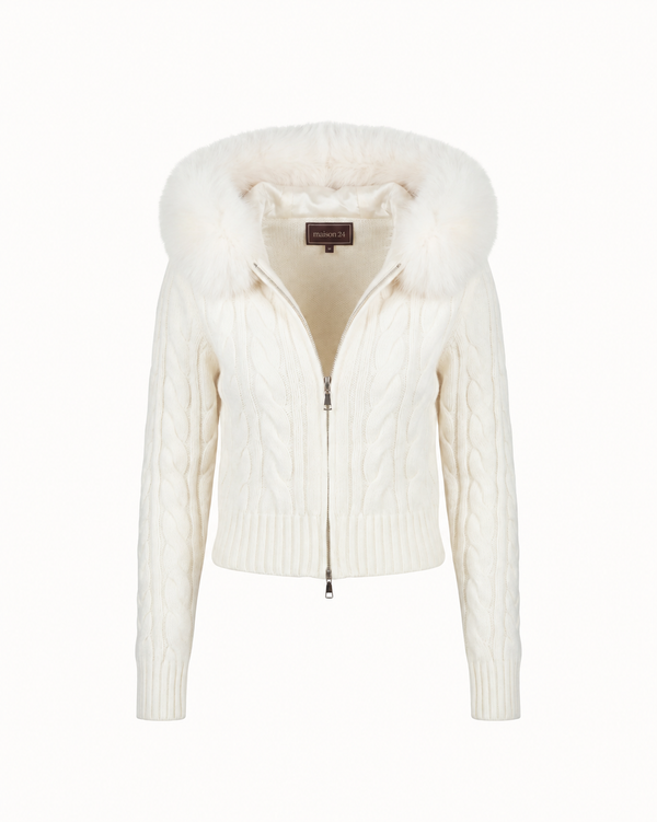Knitted Cropped Fur Sweater