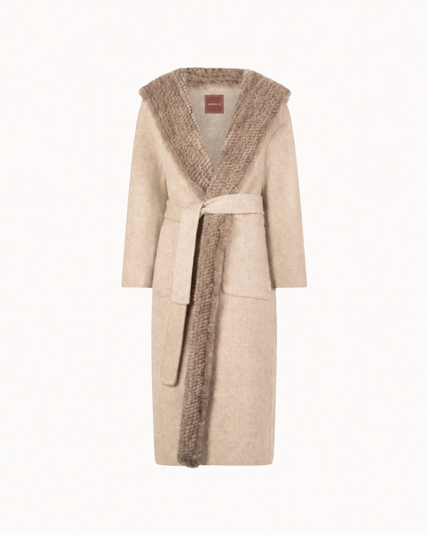 Alessa Mink Hooded Coat