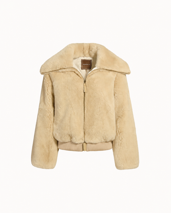 The Livia Rex Fur Jacket - Vanilla