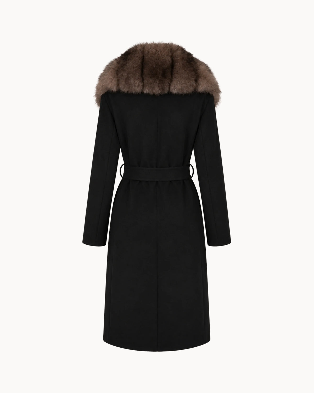 Bria Longline Cashmere Fur Coat